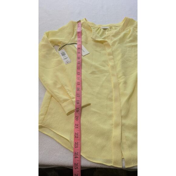 BABATON Aritzia bergen blouse yellow flowy Lemon Meringue XSS Oversized Butter - Picture 13 of 14